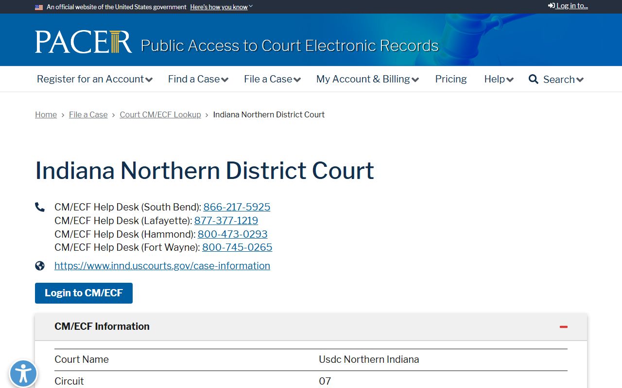 Noble County Clerk of the Noble County Courts federal PACER record access