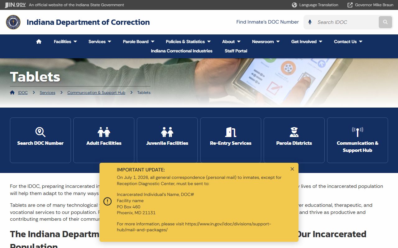 Noble County probate records distinguished from Indiana Department of Correction records