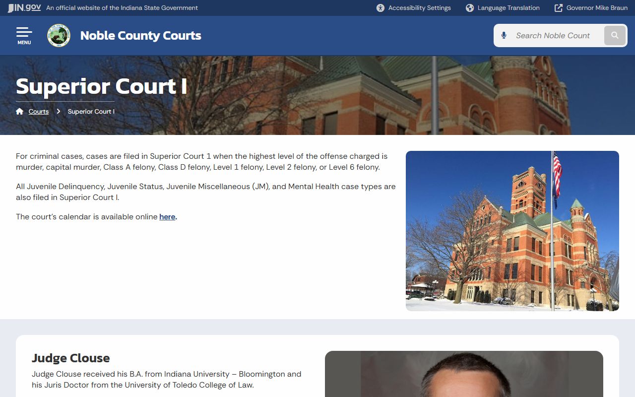 Noble County probate records and Noble County court pages