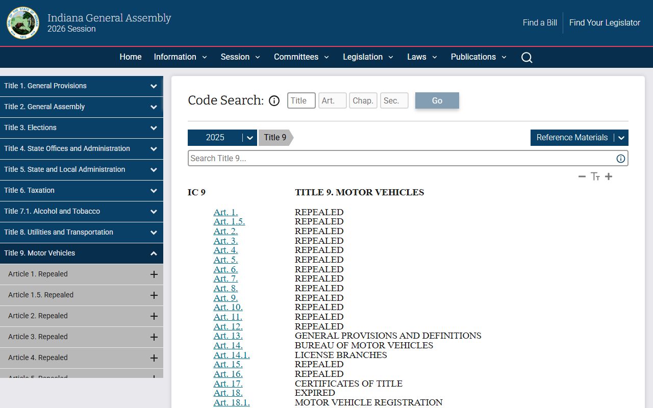 Noble County traffic court records and Indiana motor vehicle laws